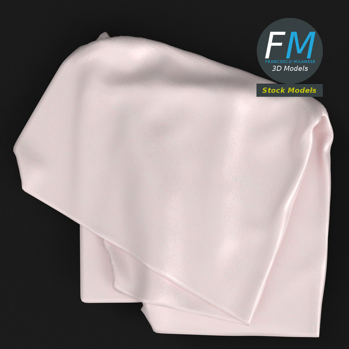 Folded fabric 3D model_6