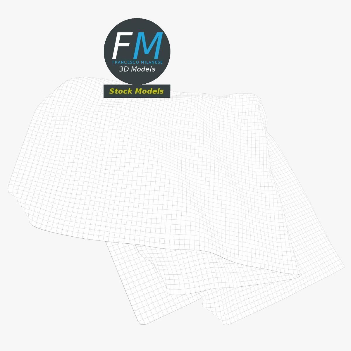 Folded fabric 3D model_7