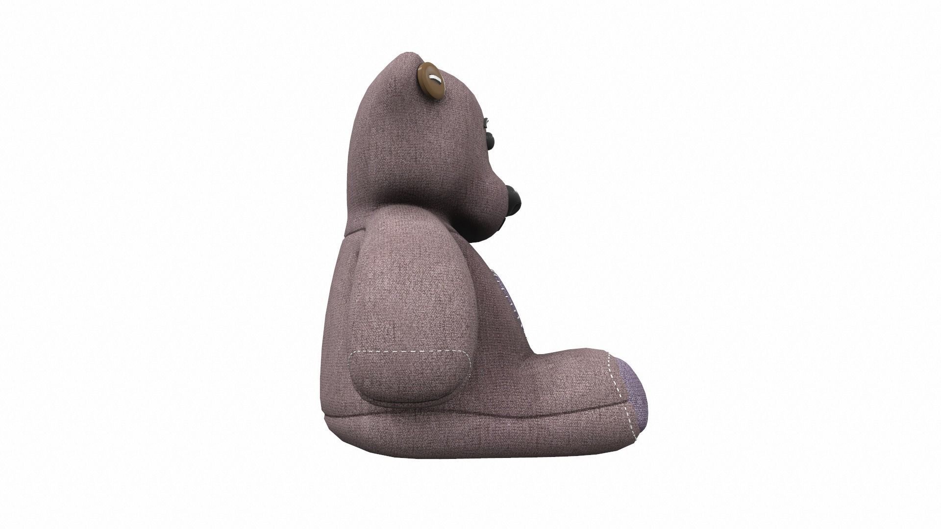 Plush toy bear 1 3D model_2