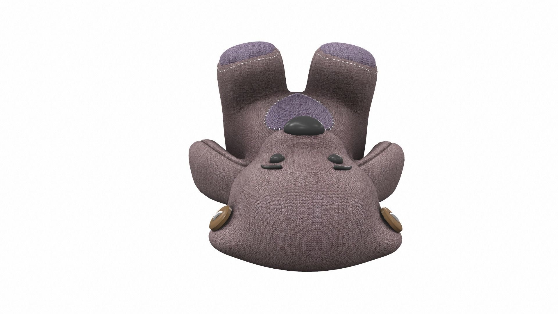 Plush toy bear 1 3D model_5