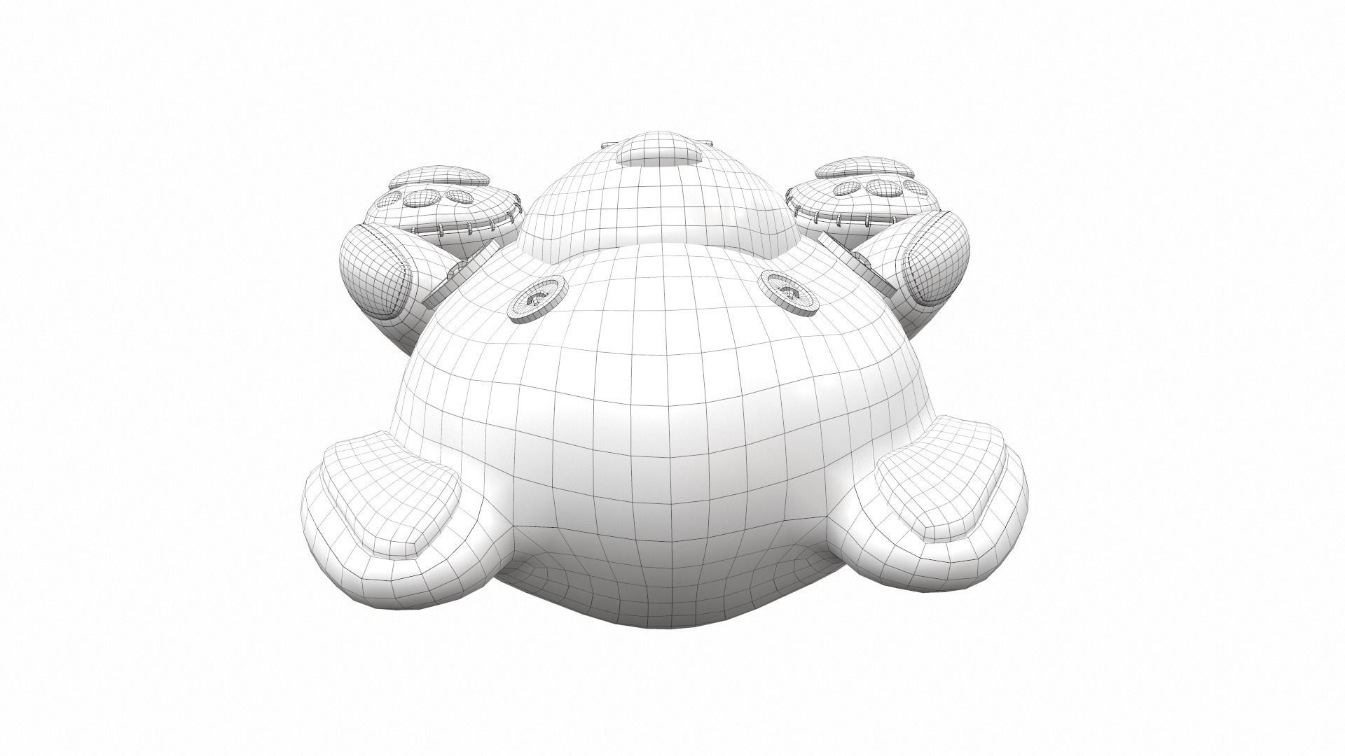 Plush toy bear 2 3D model_10