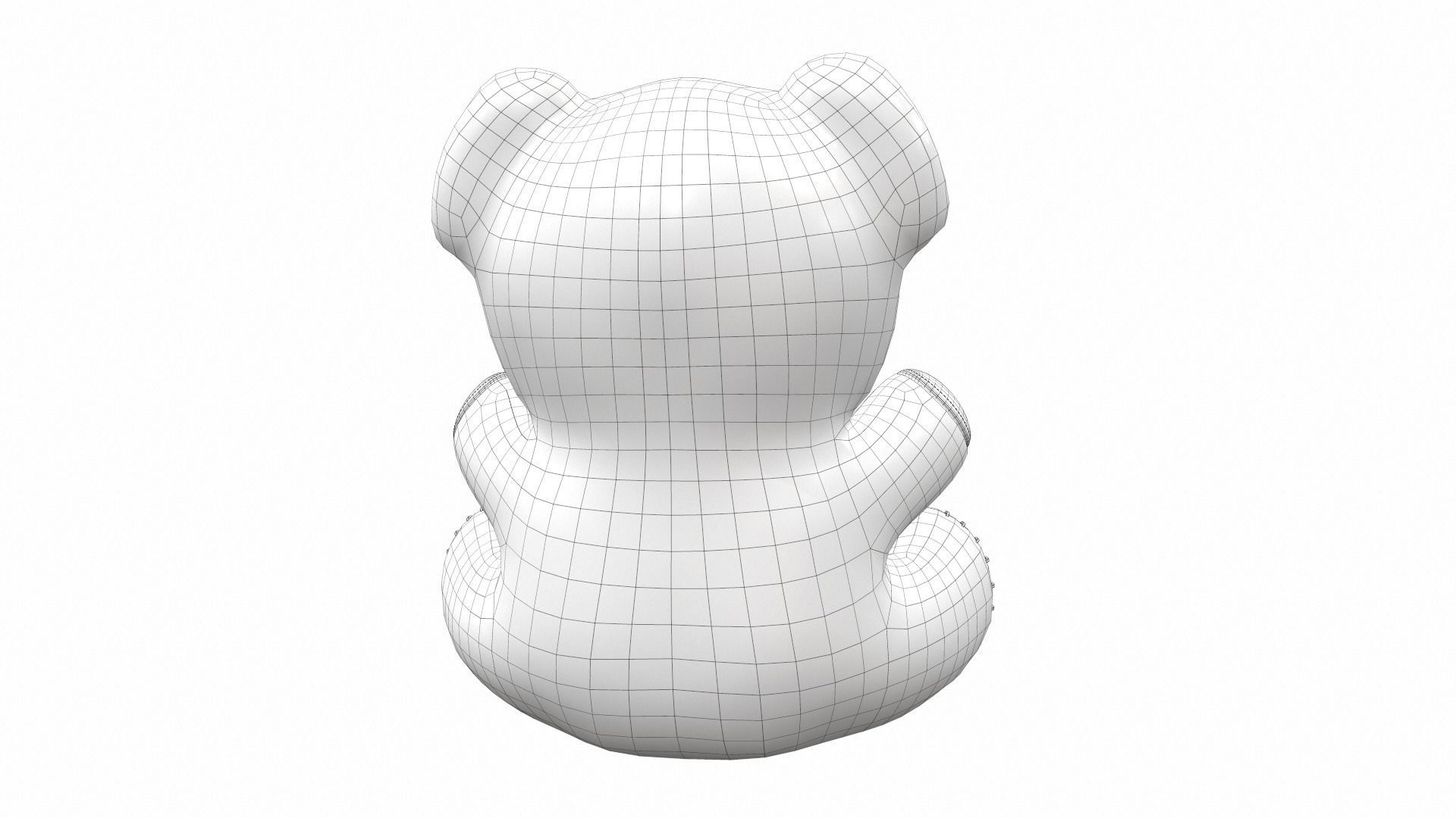 Plush toy bear 2 3D model_8