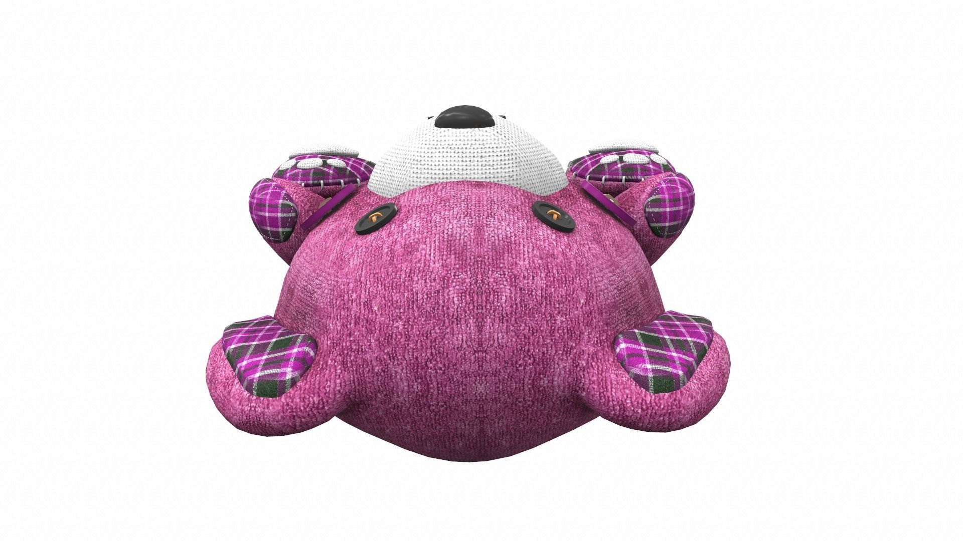 Plush toy bear 2 3D model_5