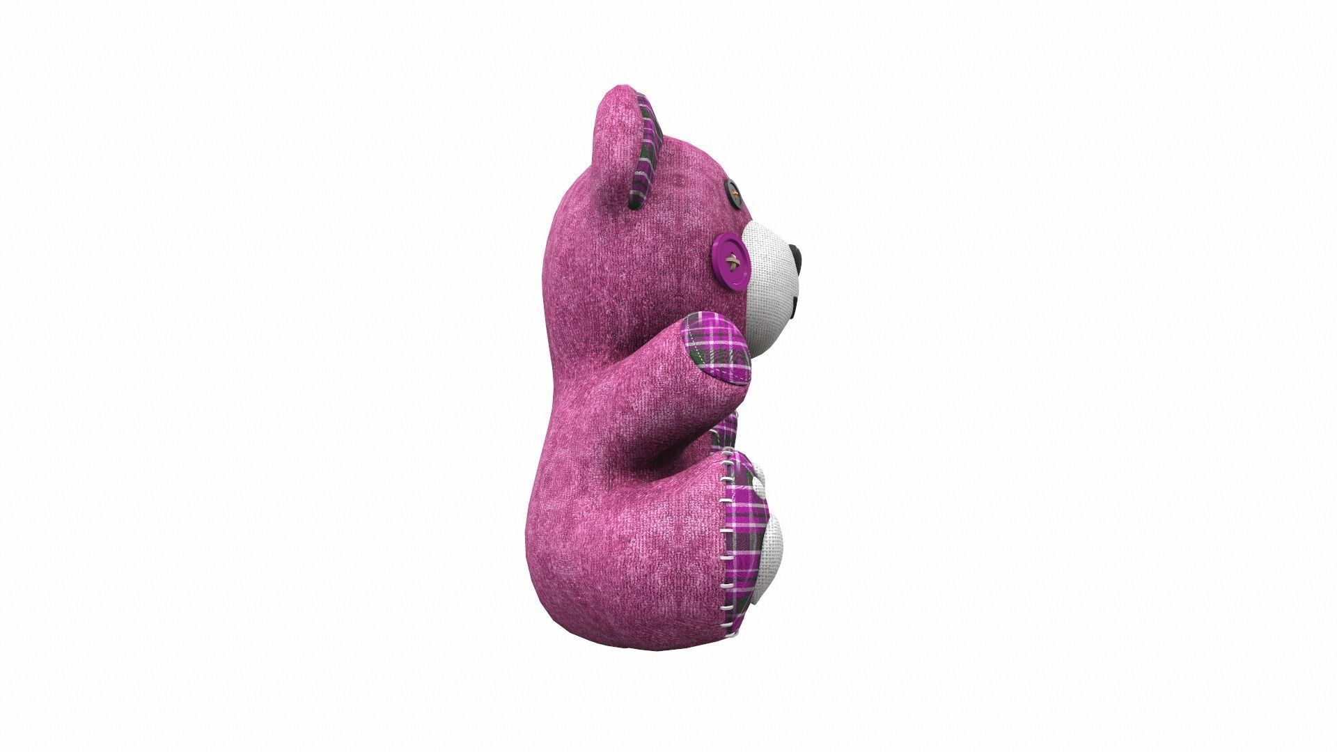 Plush toy bear 2 3D model_2