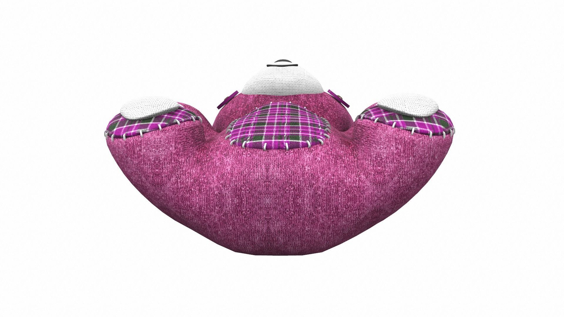 Plush toy bear 2 3D model_4