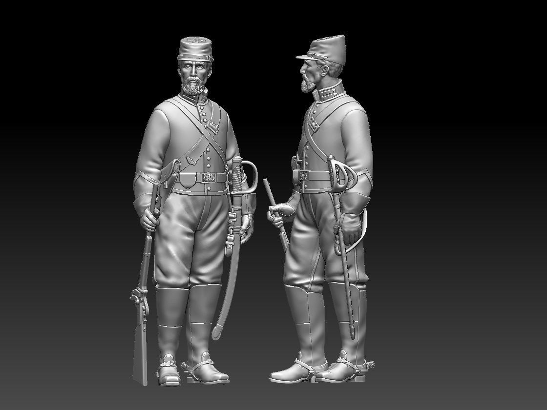 Soldier Union  cavalry 3D print model_39