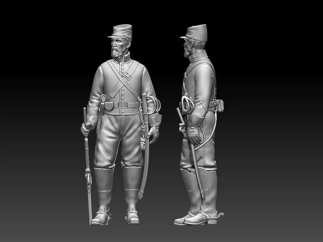 Soldier Union  cavalry 3D print model_0
