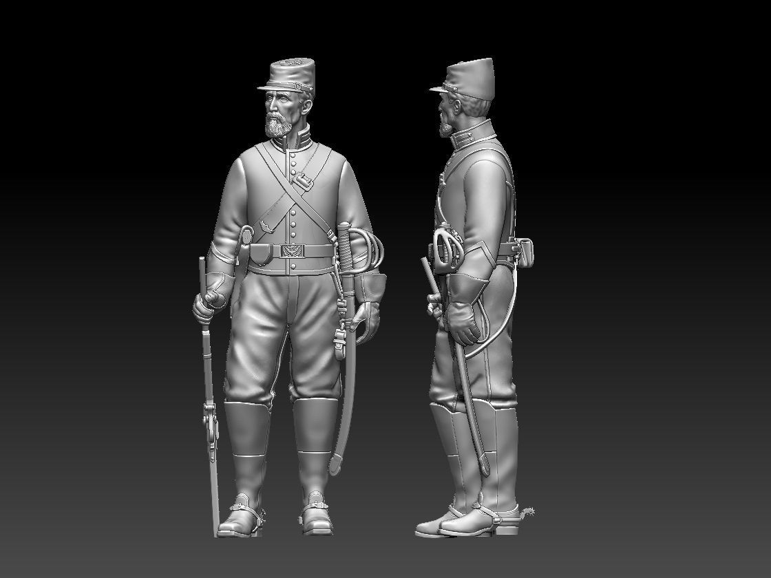 Soldier Union  cavalry 3D print model_12