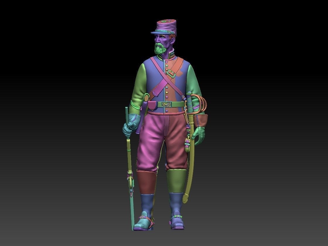 Soldier Union  cavalry 3D print model_71