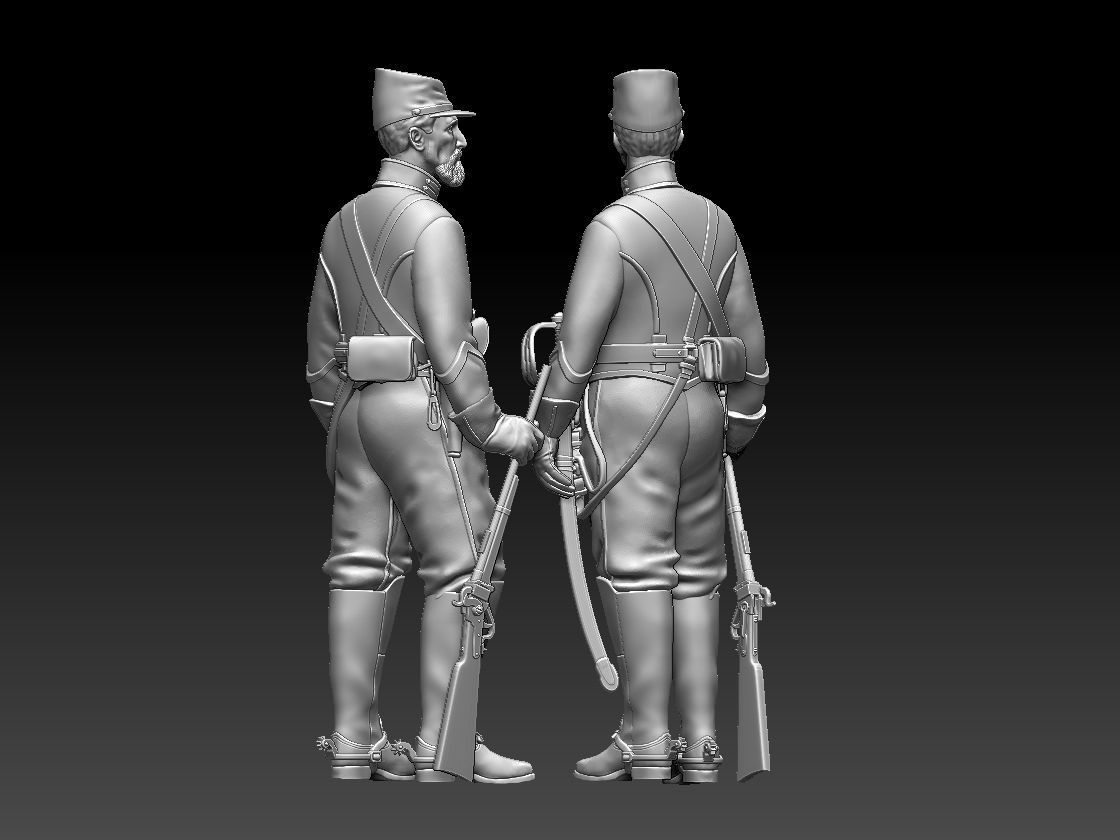 Soldier Union  cavalry 3D print model_48