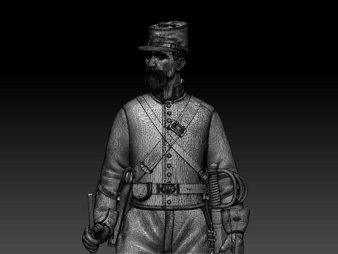 Soldier Union  cavalry 3D print model_82