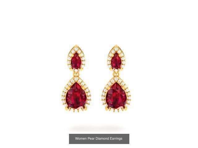 17 Women Pear Diamond Earrings Collection _4