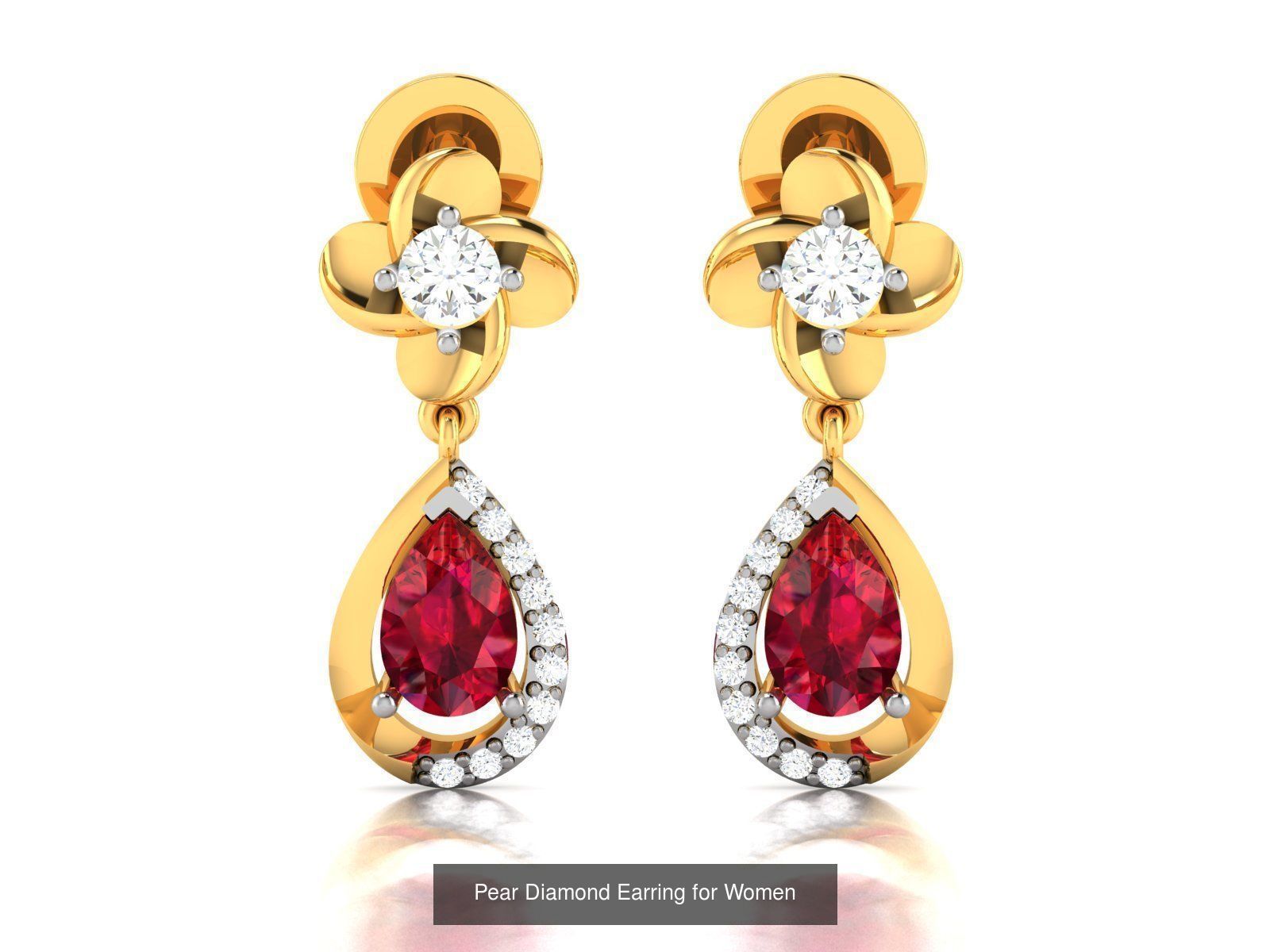 17 Women Pear Diamond Earrings Collection _7