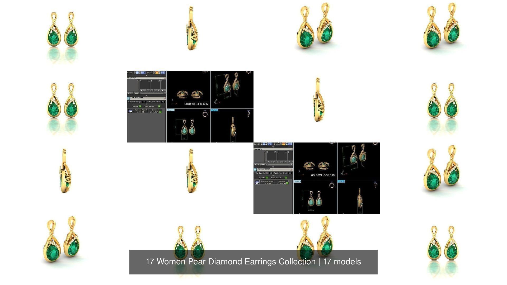 17 Women Pear Diamond Earrings Collection _3