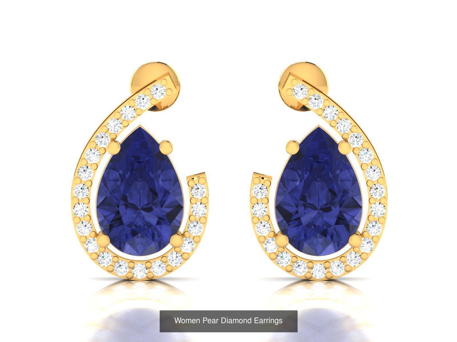 17 Women Pear Diamond Earrings Collection _5