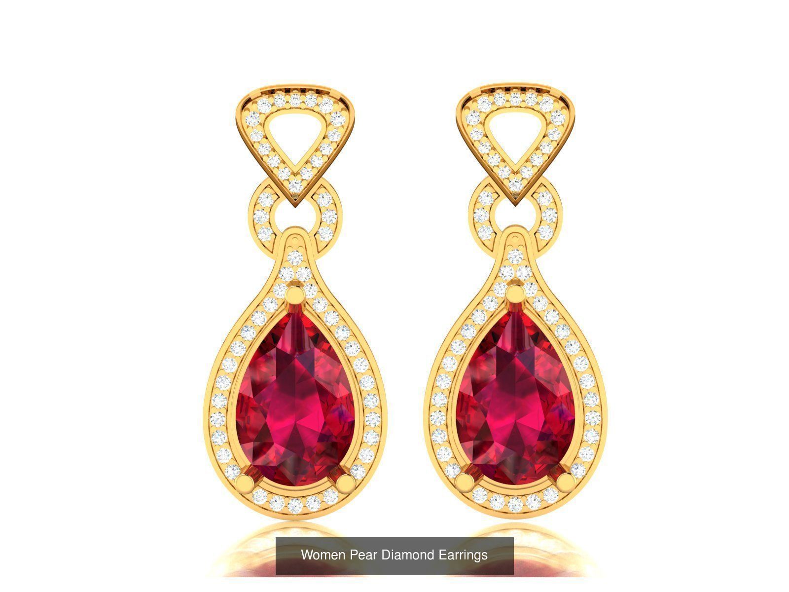17 Women Pear Diamond Earrings Collection _18