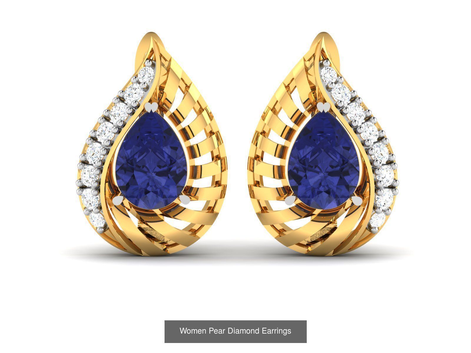 17 Women Pear Diamond Earrings Collection _11