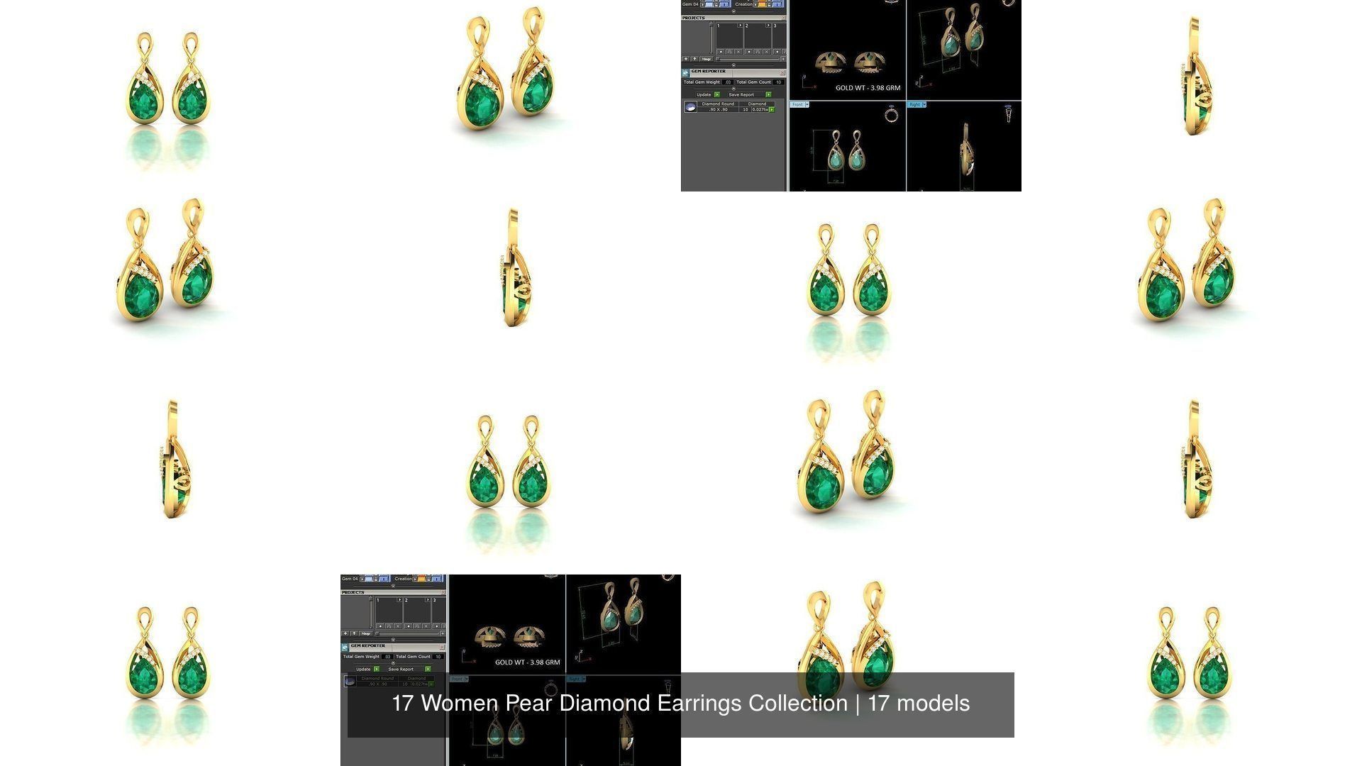 17 Women Pear Diamond Earrings Collection _2