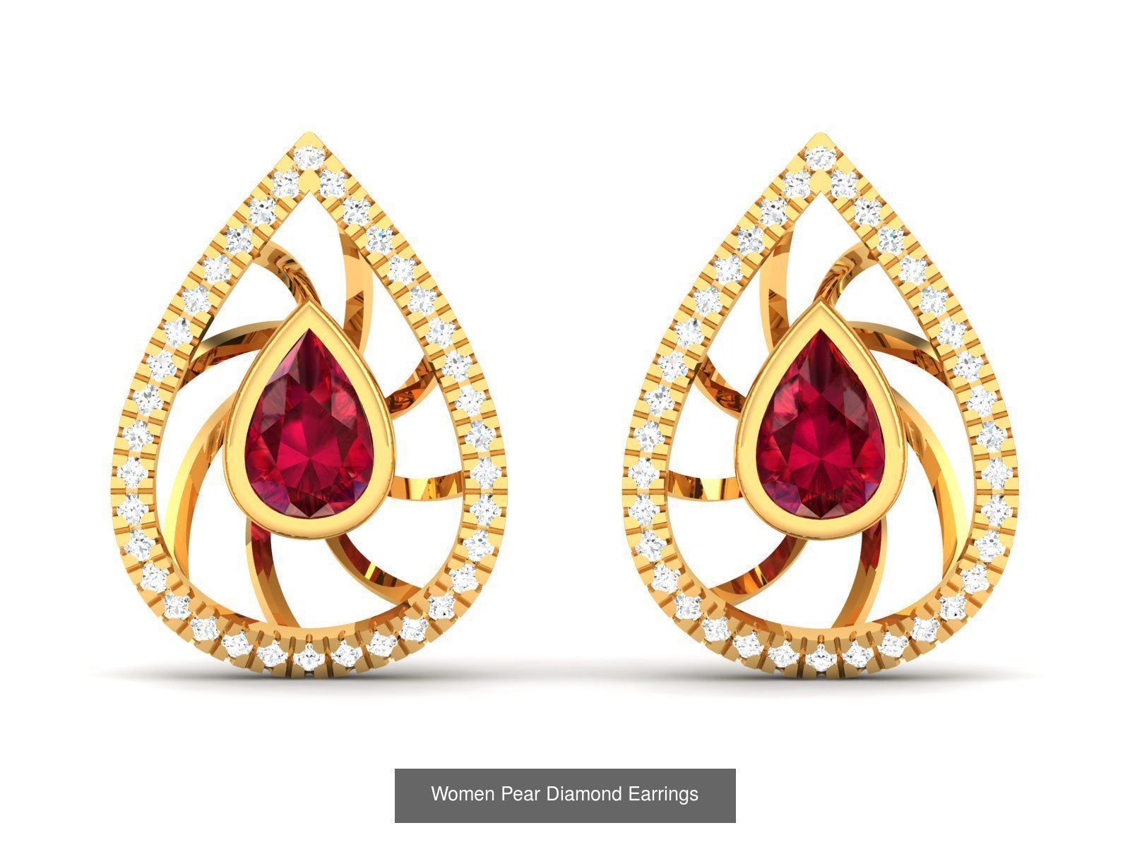 17 Women Pear Diamond Earrings Collection _17