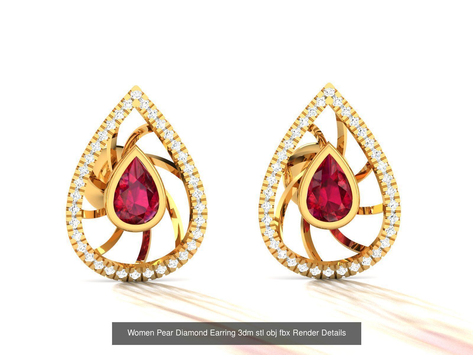 17 Women Pear Diamond Earrings Collection _8