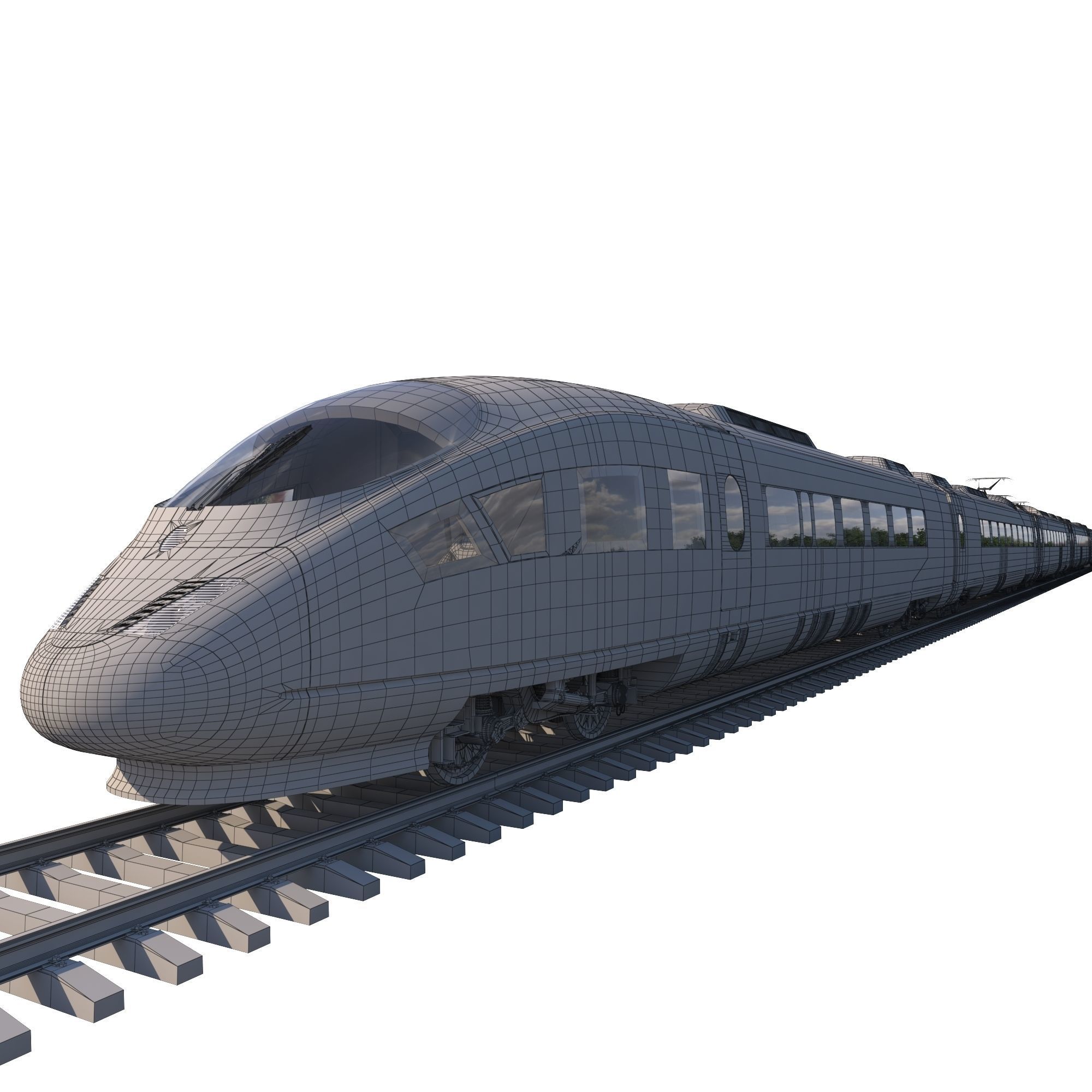Hi-speed Electric Train Sapsan Siemens Velaro RUS  3D model_14