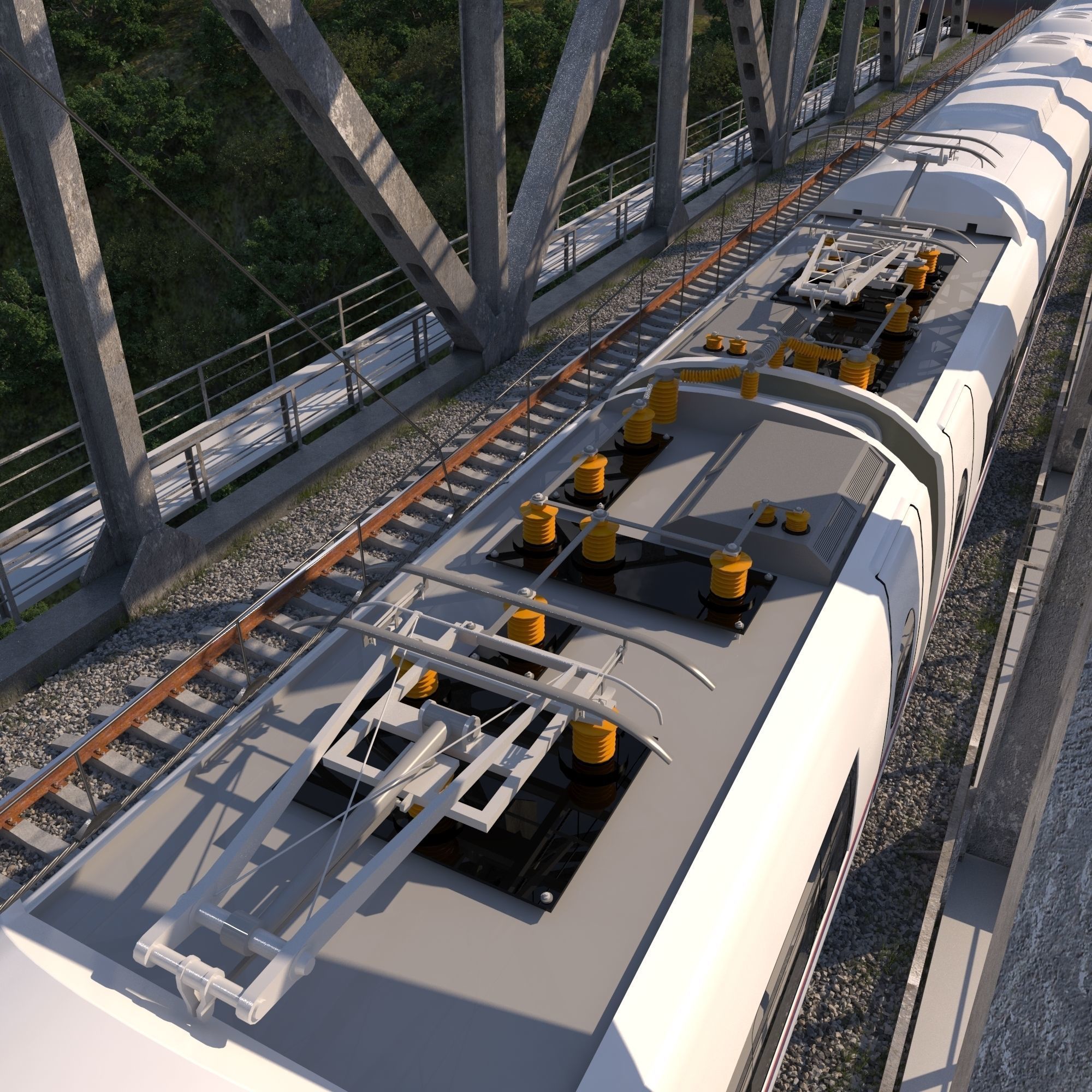 Hi-speed Electric Train Sapsan Siemens Velaro RUS  3D model_3