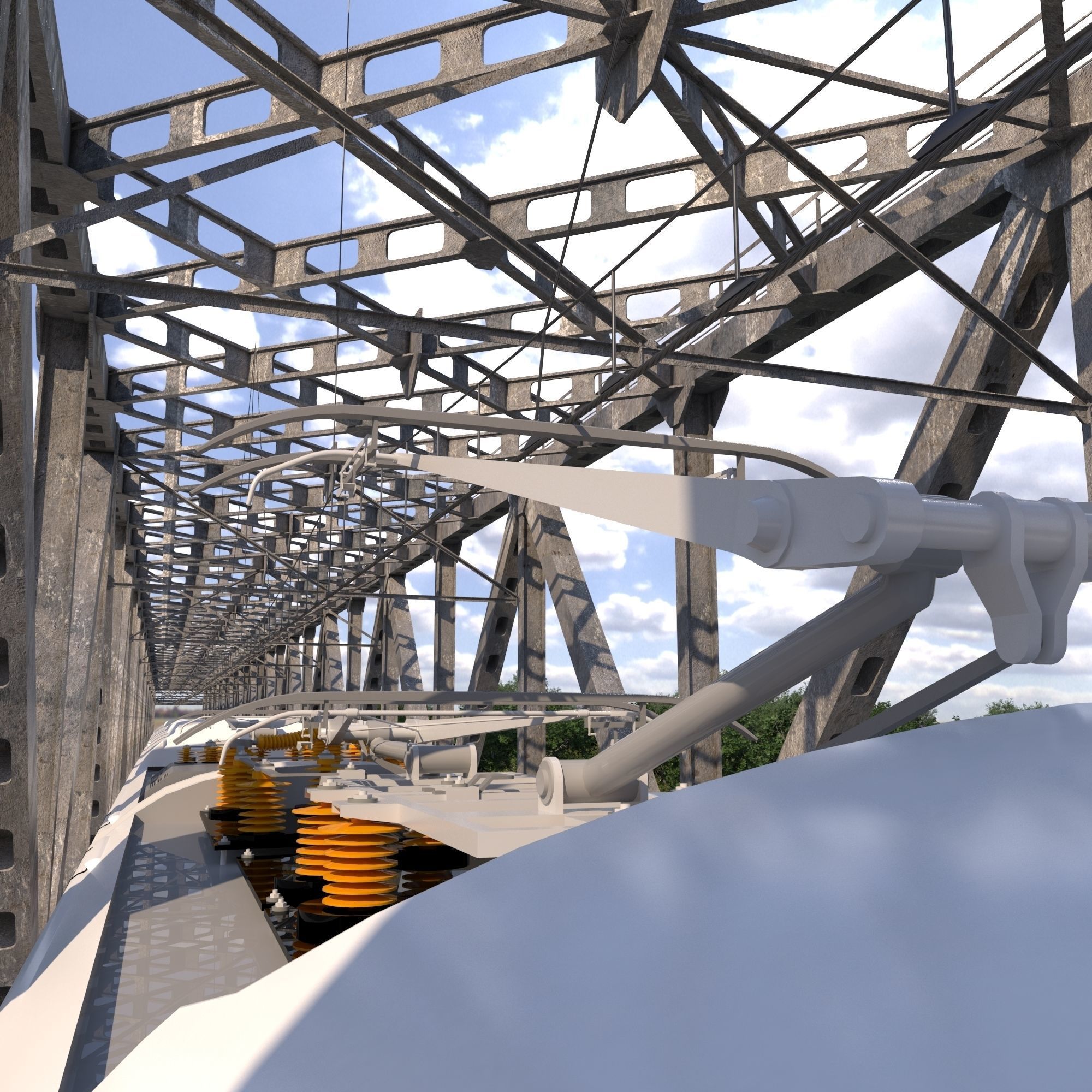 Hi-speed Electric Train Sapsan Siemens Velaro RUS  3D model_4