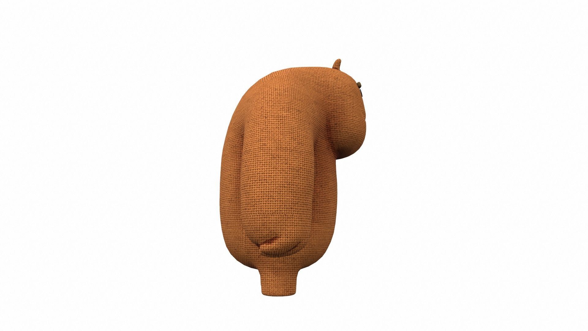 Plush toy bear 5 3D model_2