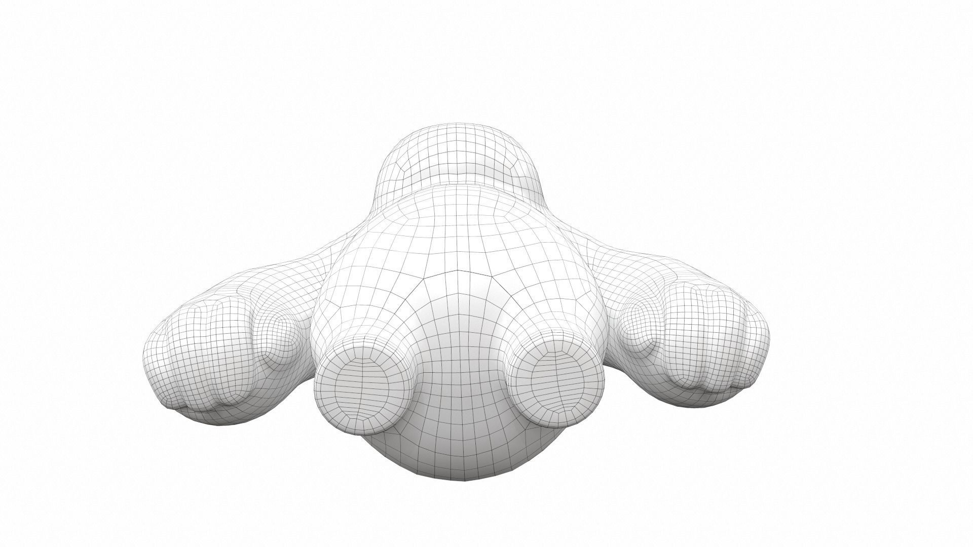 Plush toy bear 5 3D model_9