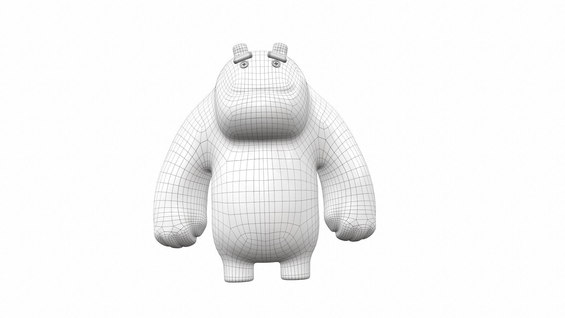 Plush toy bear 5 3D model_6