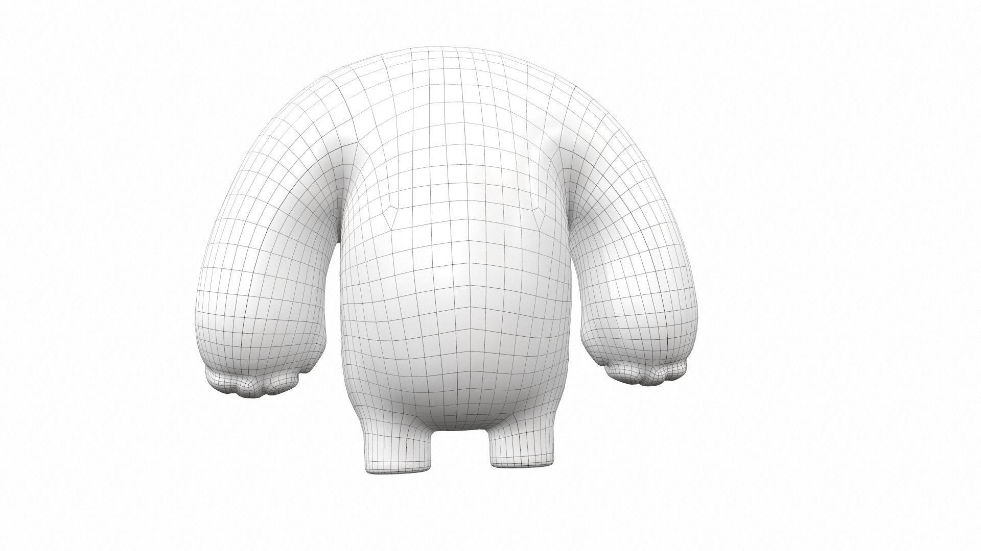 Plush toy bear 5 3D model_8