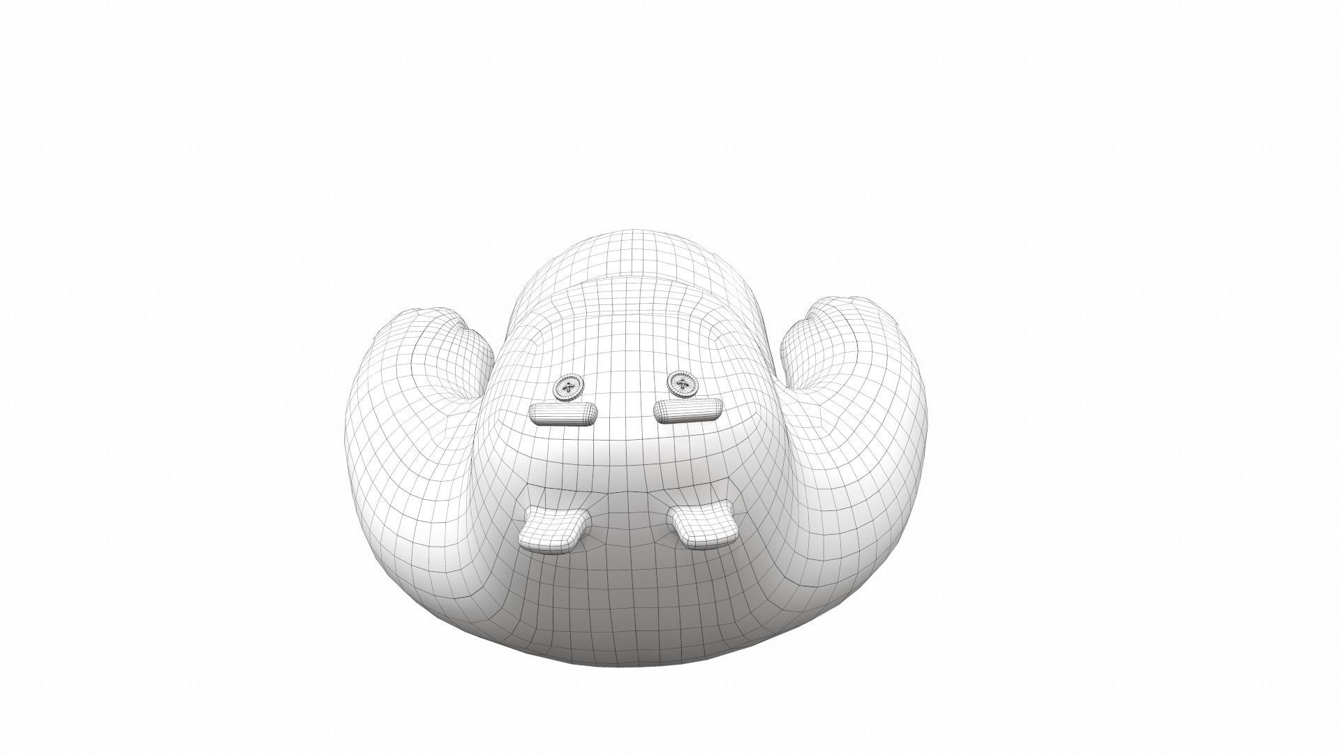 Plush toy bear 5 3D model_10