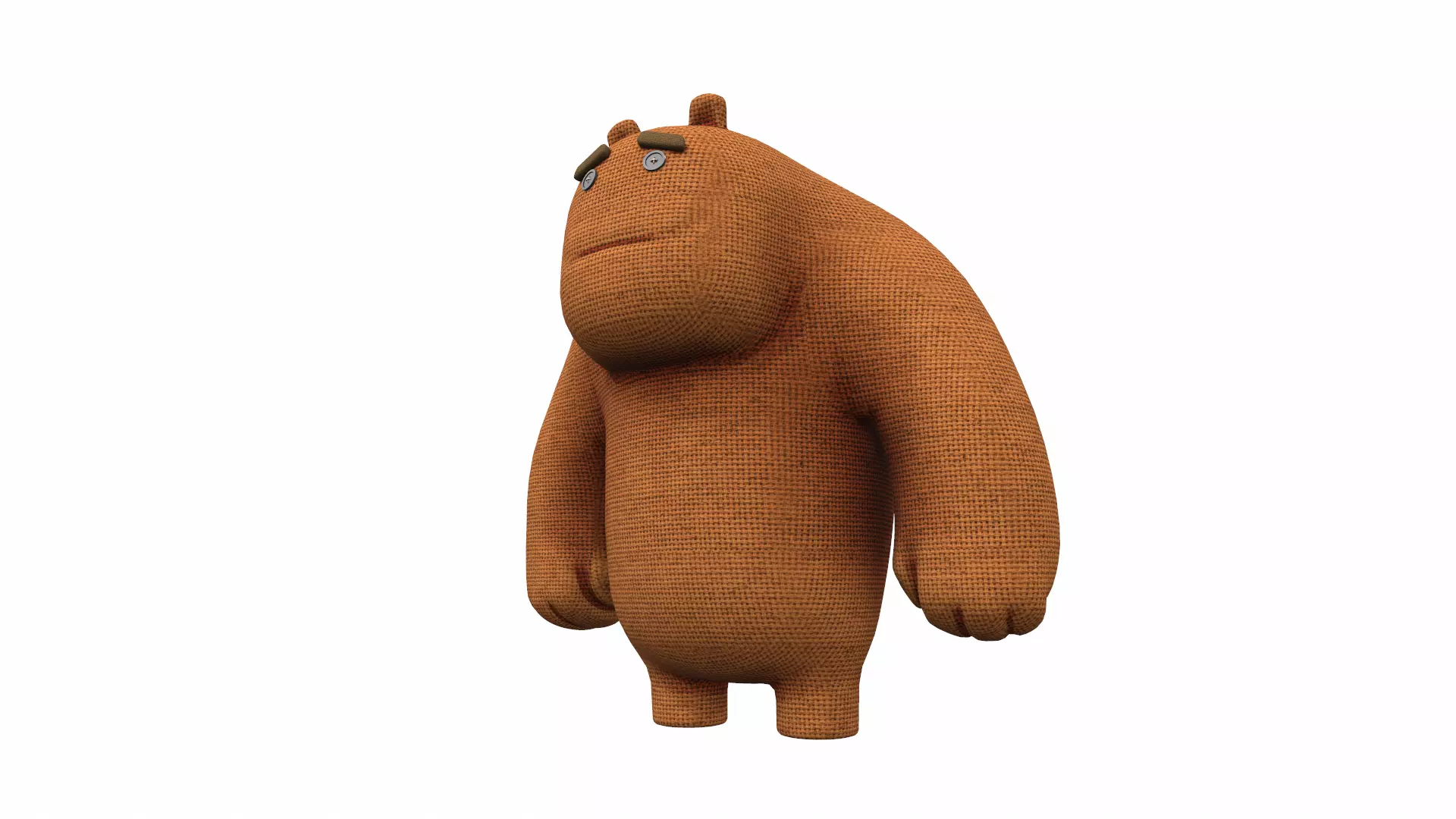 Plush toy bear 5 3D model_0