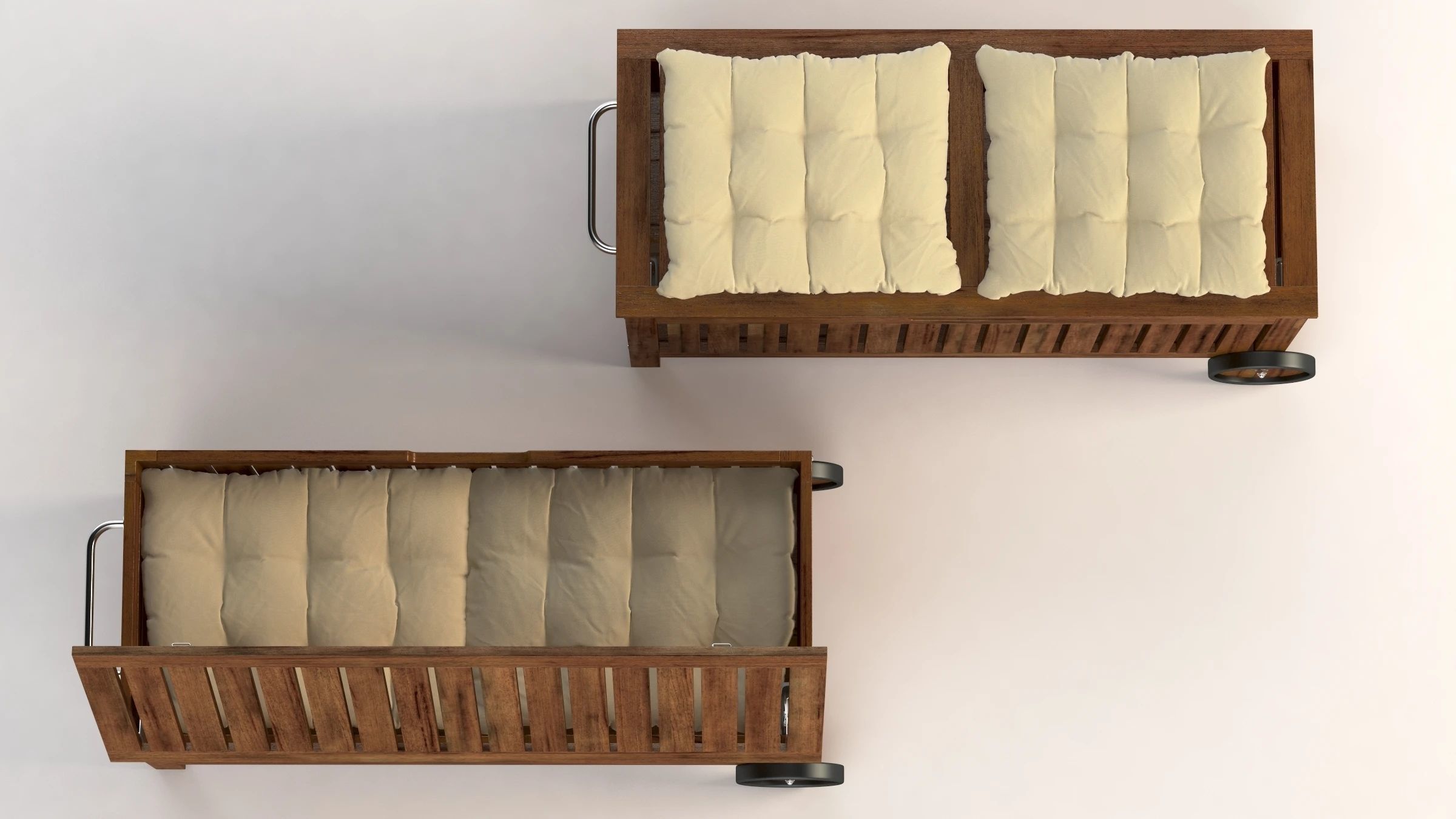 IKEA Applaro Bench with Storage Bag 3D model_7