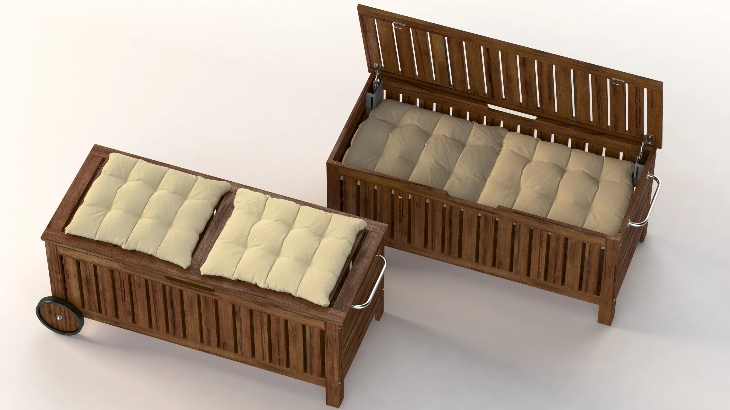 IKEA Applaro Bench with Storage Bag 3D model_5