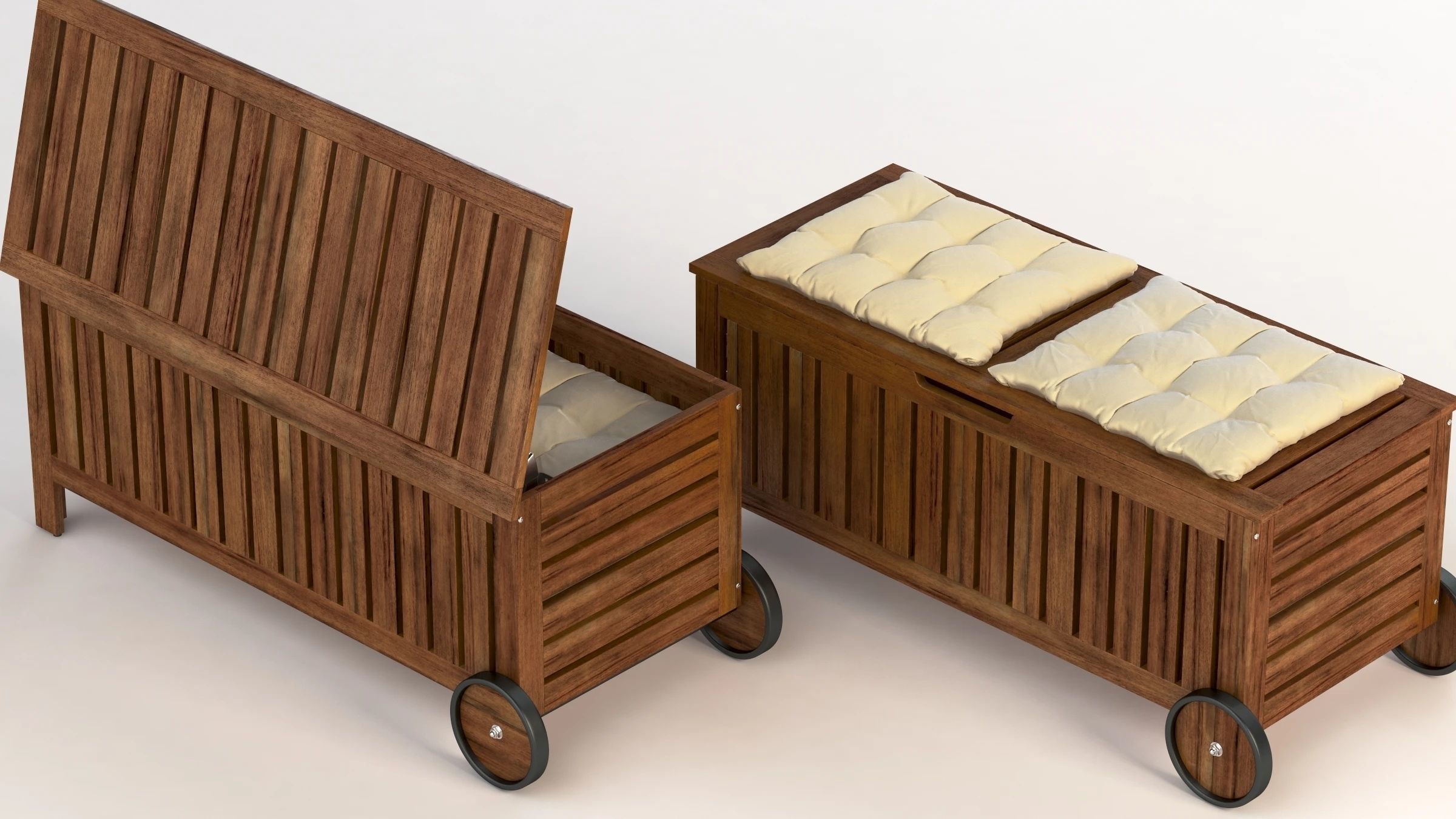 IKEA Applaro Bench with Storage Bag 3D model_3
