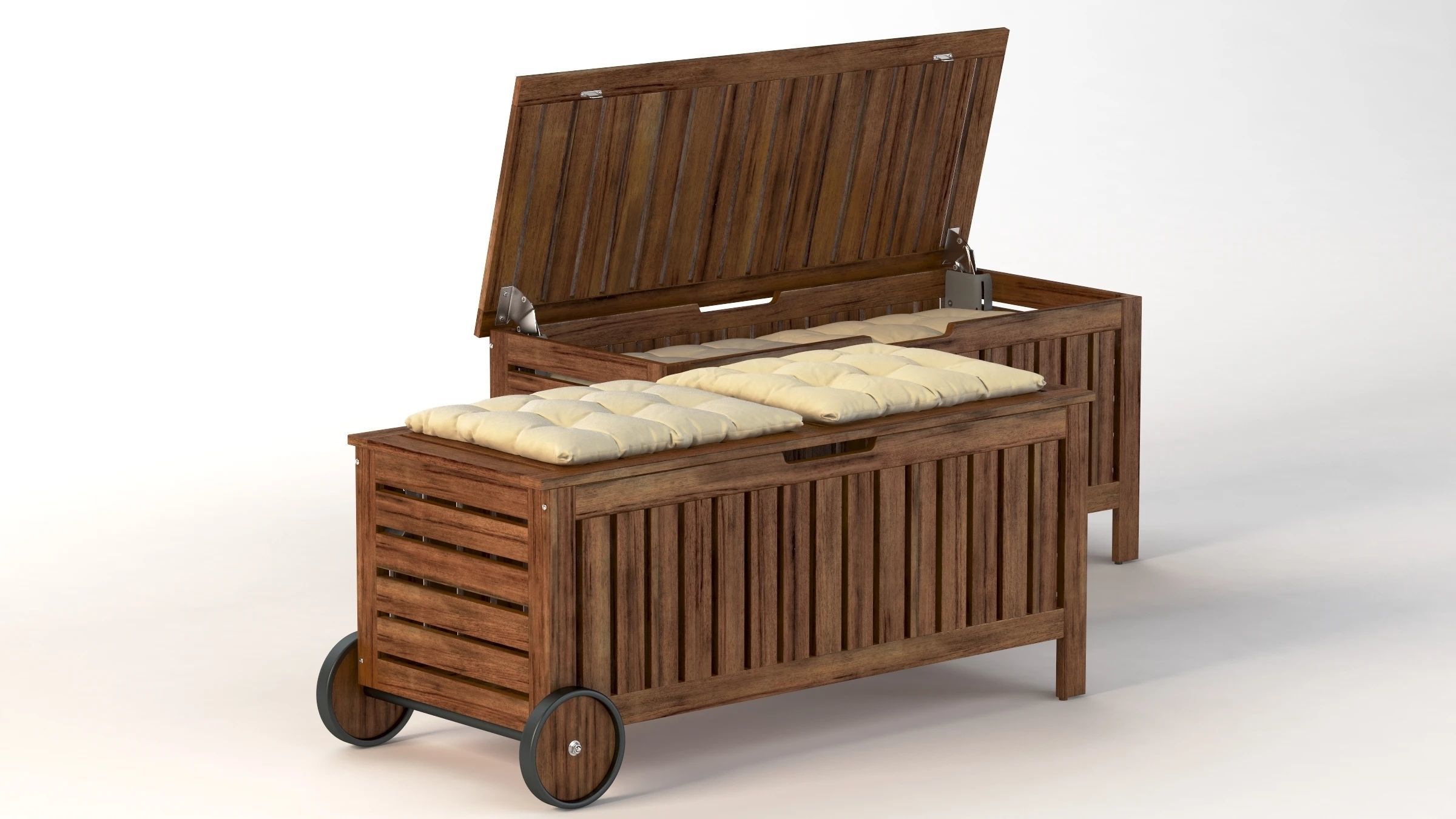 IKEA Applaro Bench with Storage Bag 3D model_4
