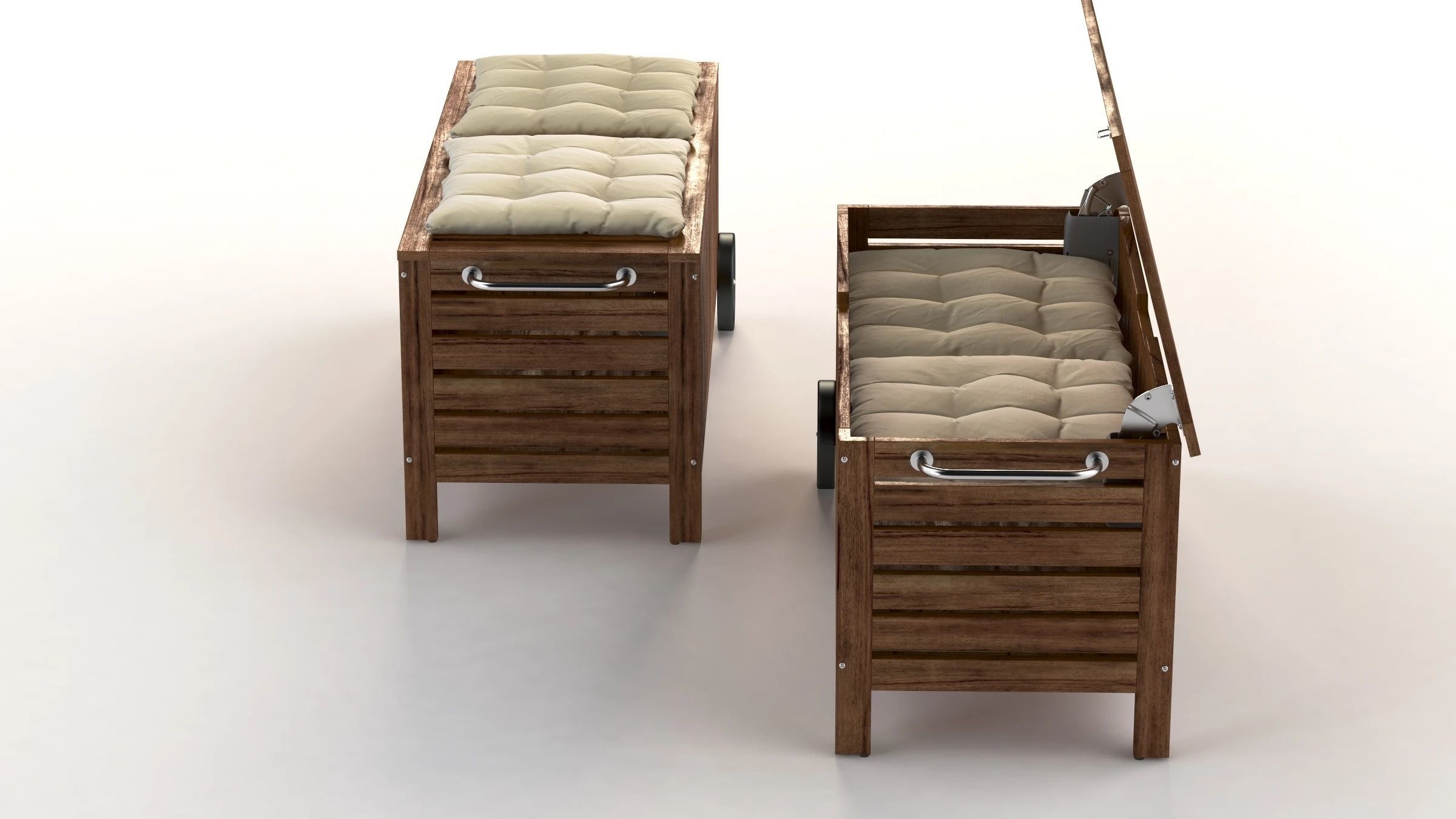 IKEA Applaro Bench with Storage Bag 3D model_1
