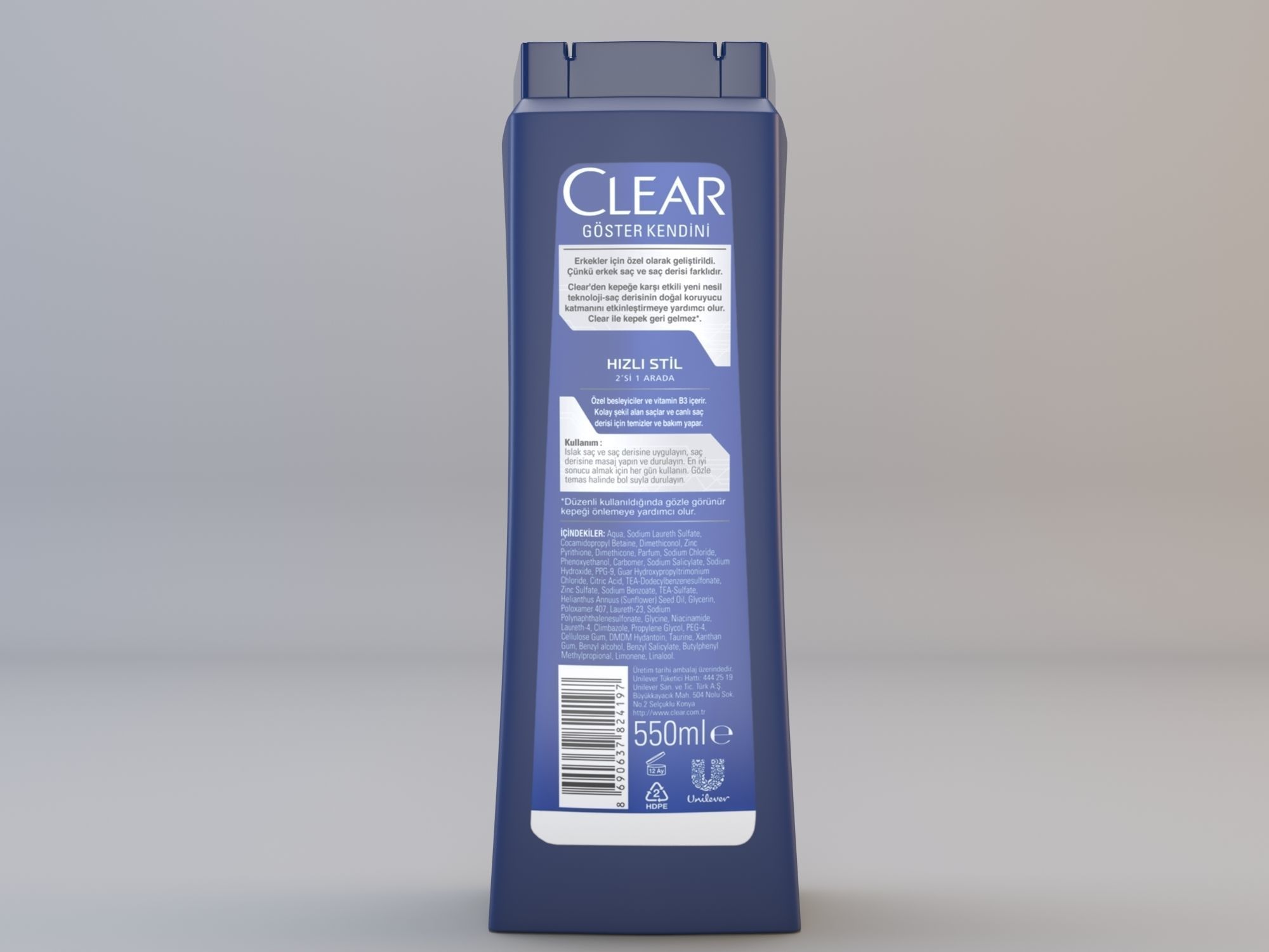 Clear shampoo 3D model_4