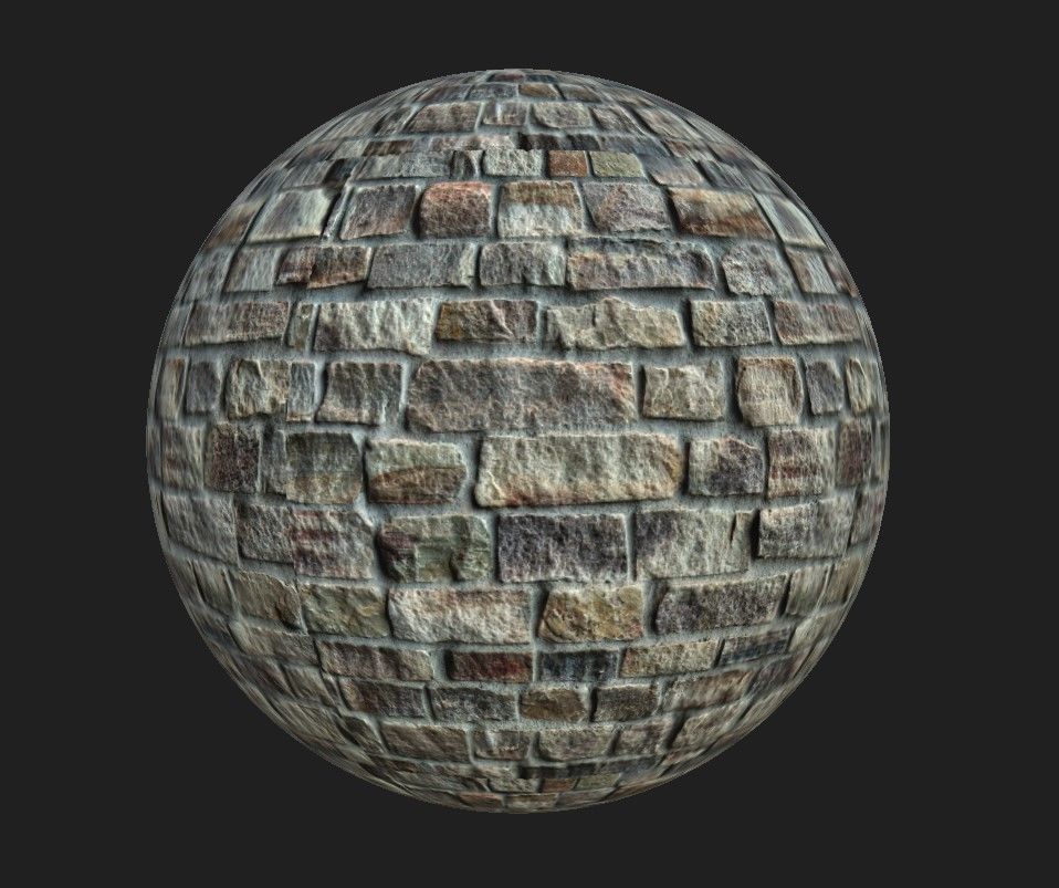Brick Material Pack Low-poly 3D model_16