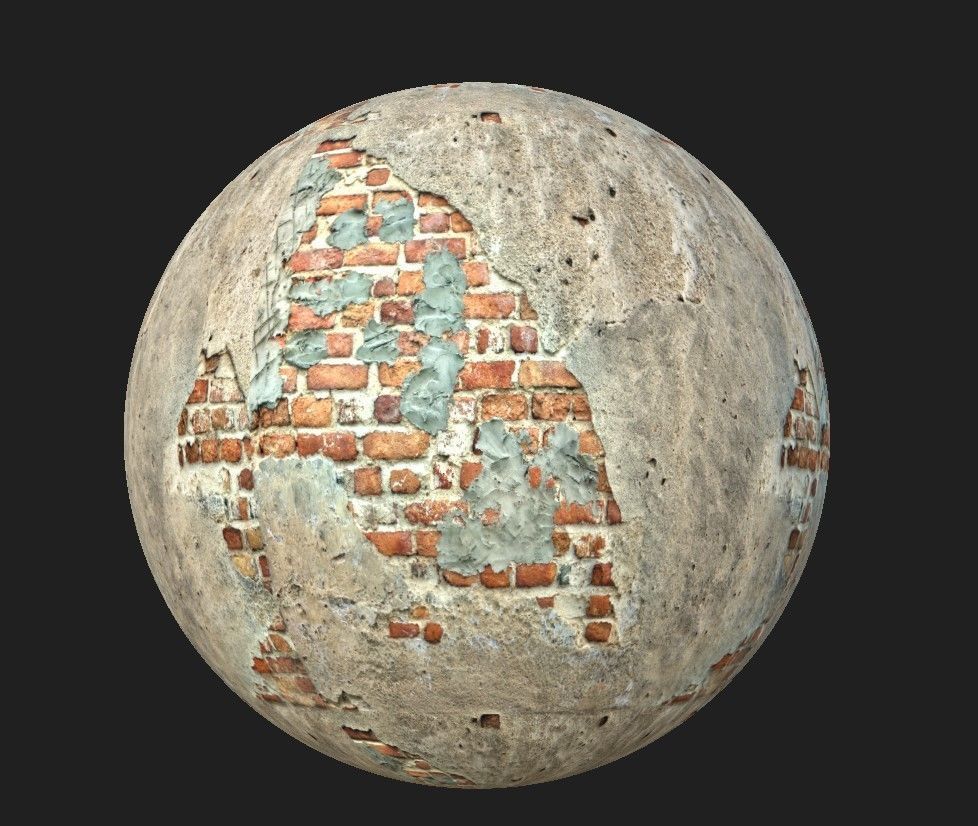 Brick Material Pack Low-poly 3D model_8