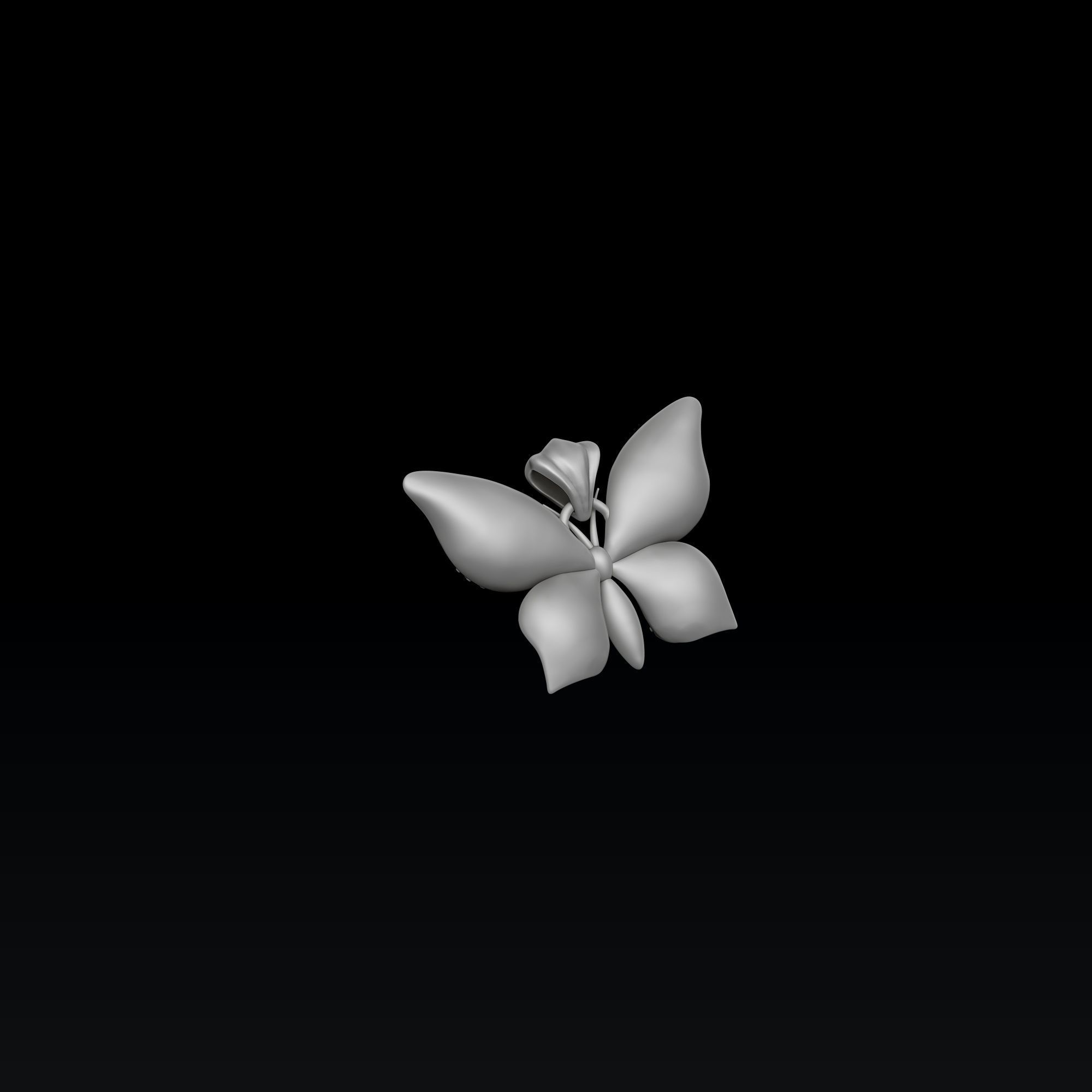 Butterfly Pendant With Gems 3D print model_3
