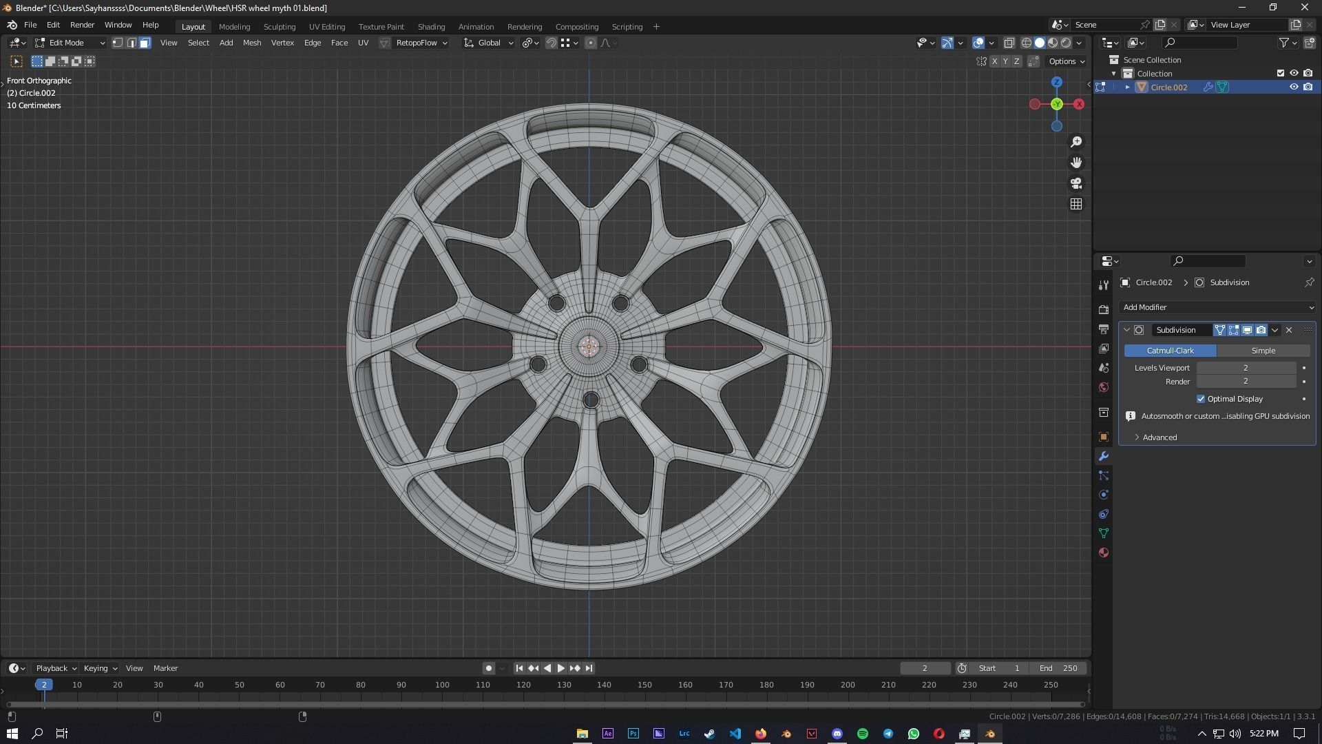Hsr Wheel myth 01 Low-poly 3D model_3