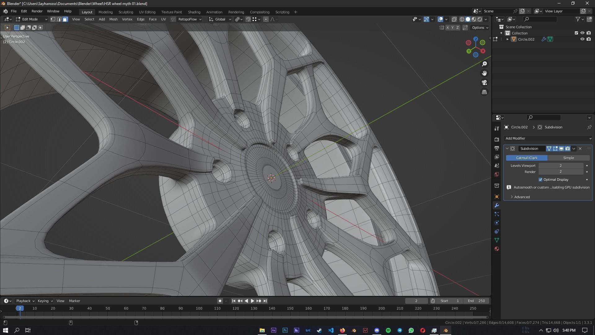 Hsr Wheel myth 01 Low-poly 3D model_8