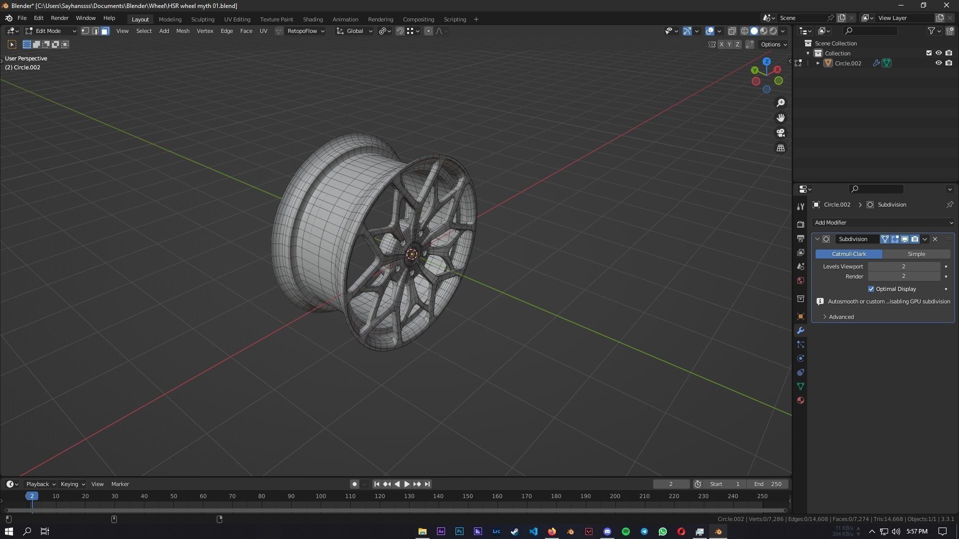 Hsr Wheel myth 01 Low-poly 3D model_11
