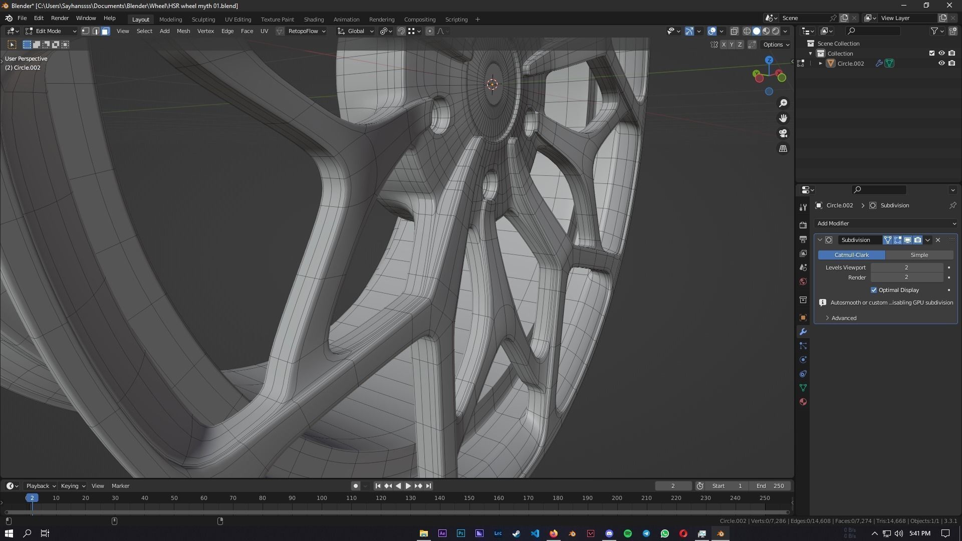 Hsr Wheel myth 01 Low-poly 3D model_9