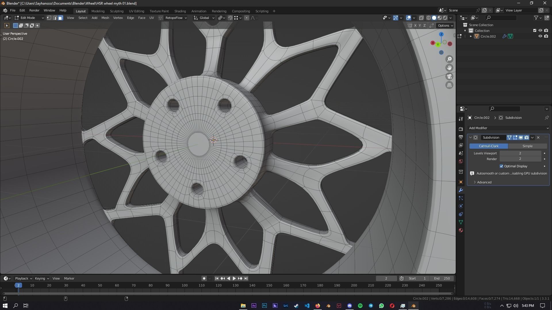 Hsr Wheel myth 01 Low-poly 3D model_10