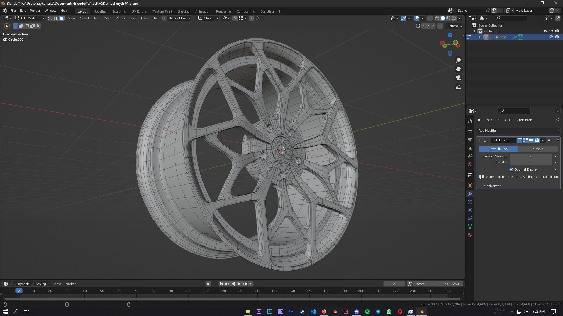 Hsr Wheel myth 01 Low-poly 3D model_4