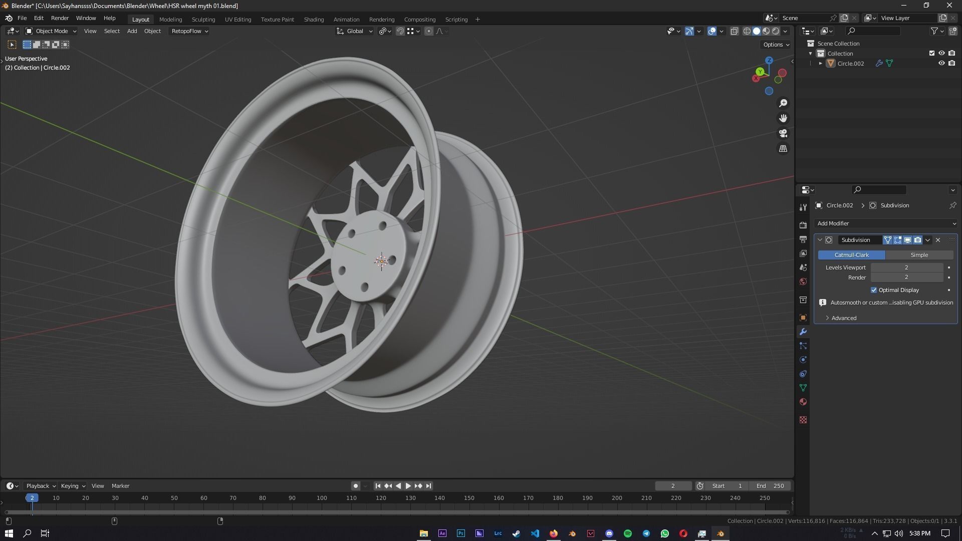 Hsr Wheel myth 01 Low-poly 3D model_7