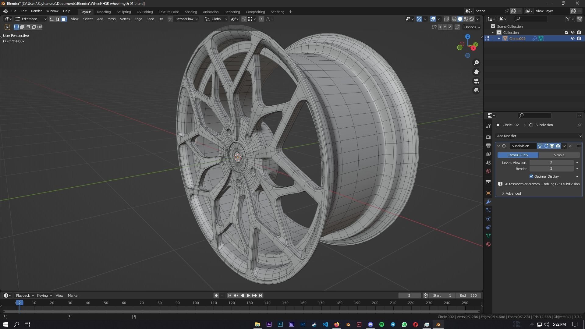 Hsr Wheel myth 01 Low-poly 3D model_5